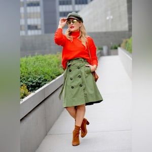 J. Crew Army Green Skirt